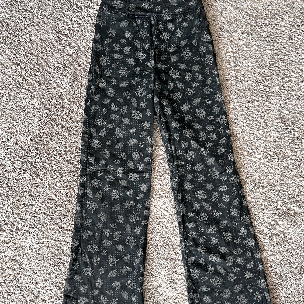 flare floral patterned flare pants